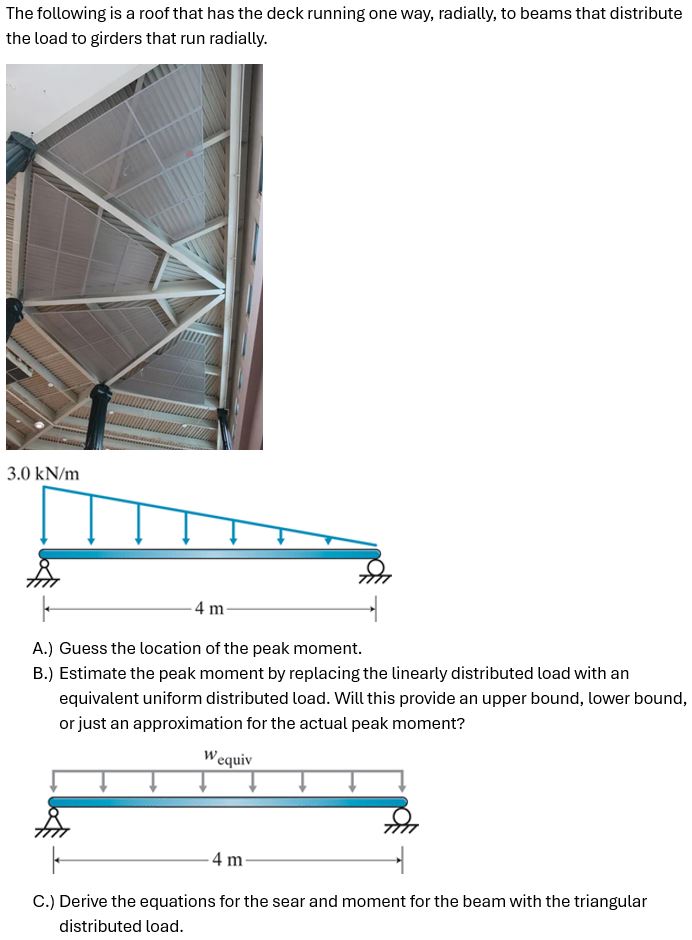 The following is a roof that has the deck running