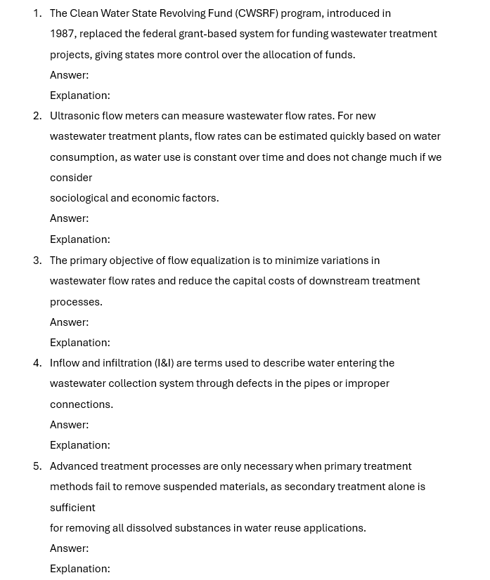 1 . The Clean Water State Revolving Fund ( CWSRF