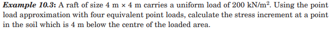 Example 1 0 . 3 : A raft of size 4 m 4 m carries