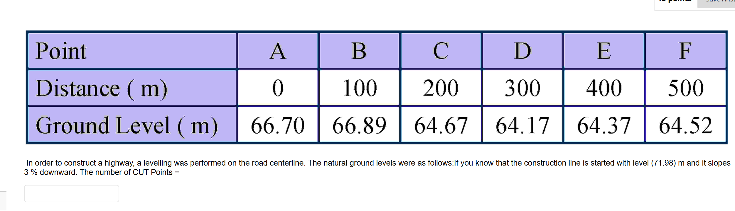 Compute the Bearing of line A B ( in decimal form