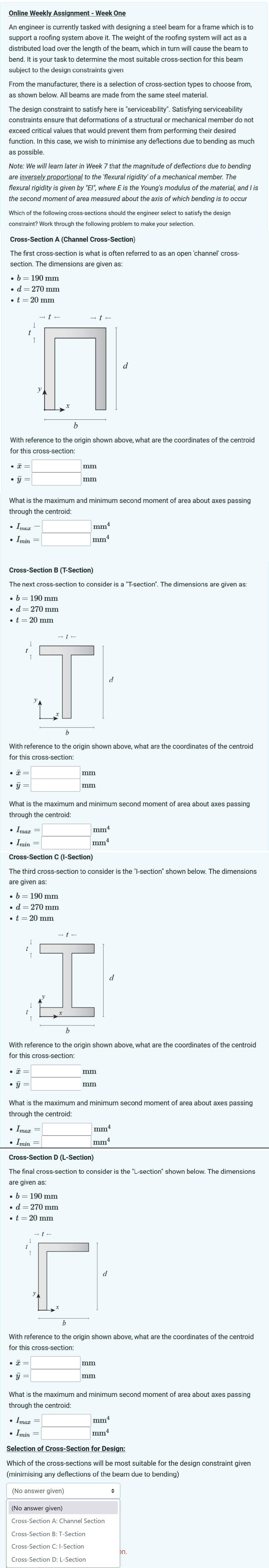 Online Weekly Assignment - Week One A n engineer