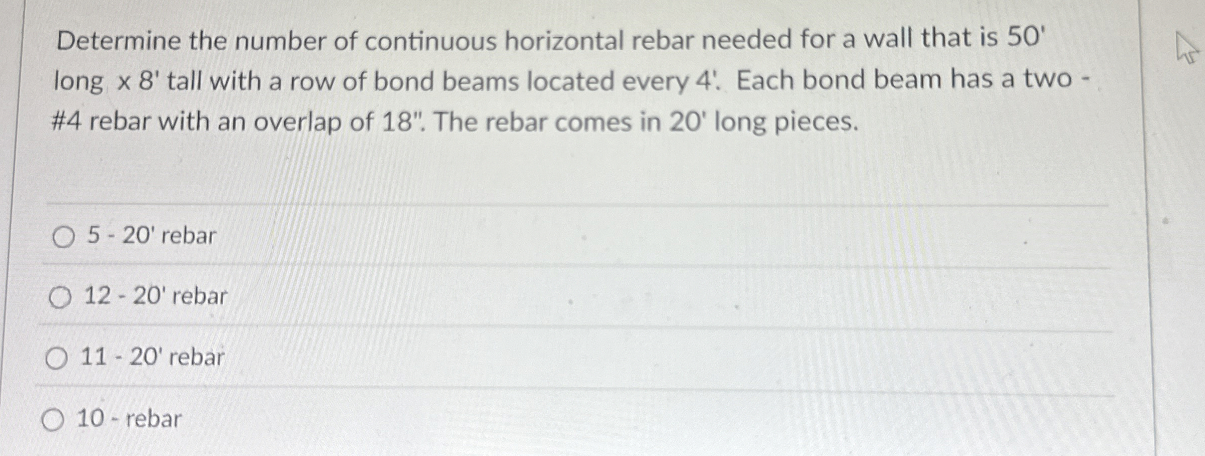 Determine the number of continuous horizontal