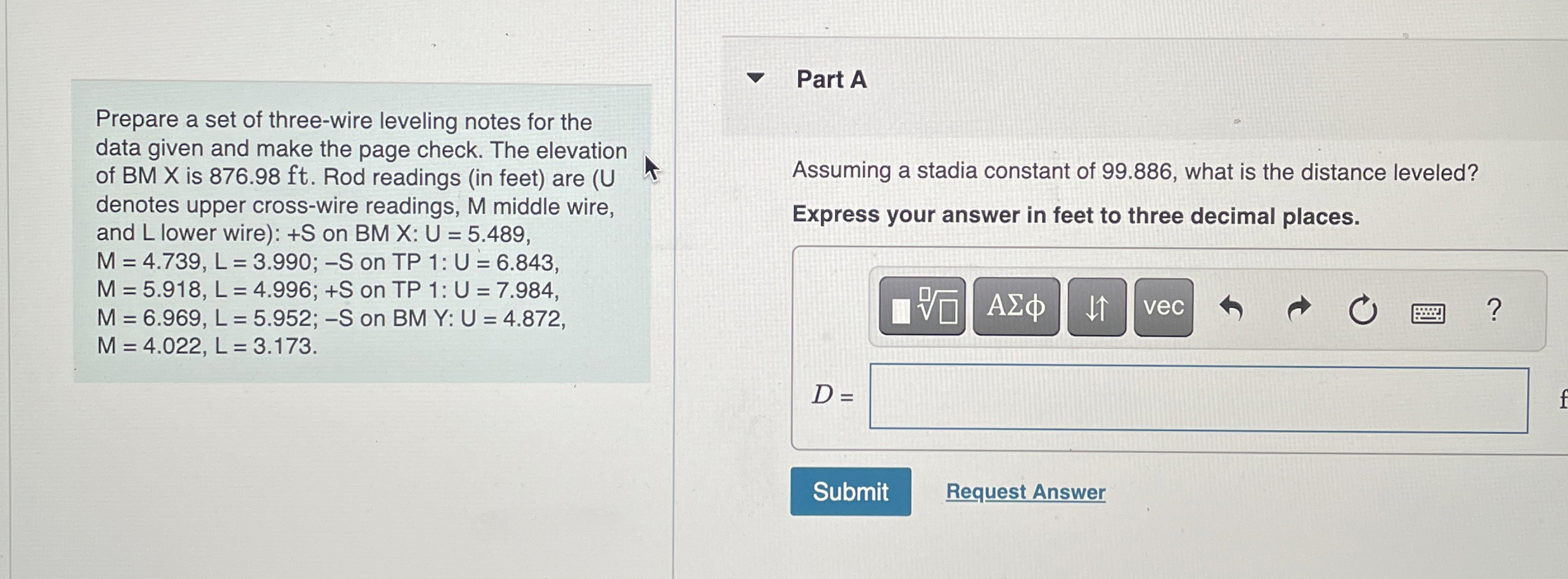 Prepare a set of three - wire leveling notes for