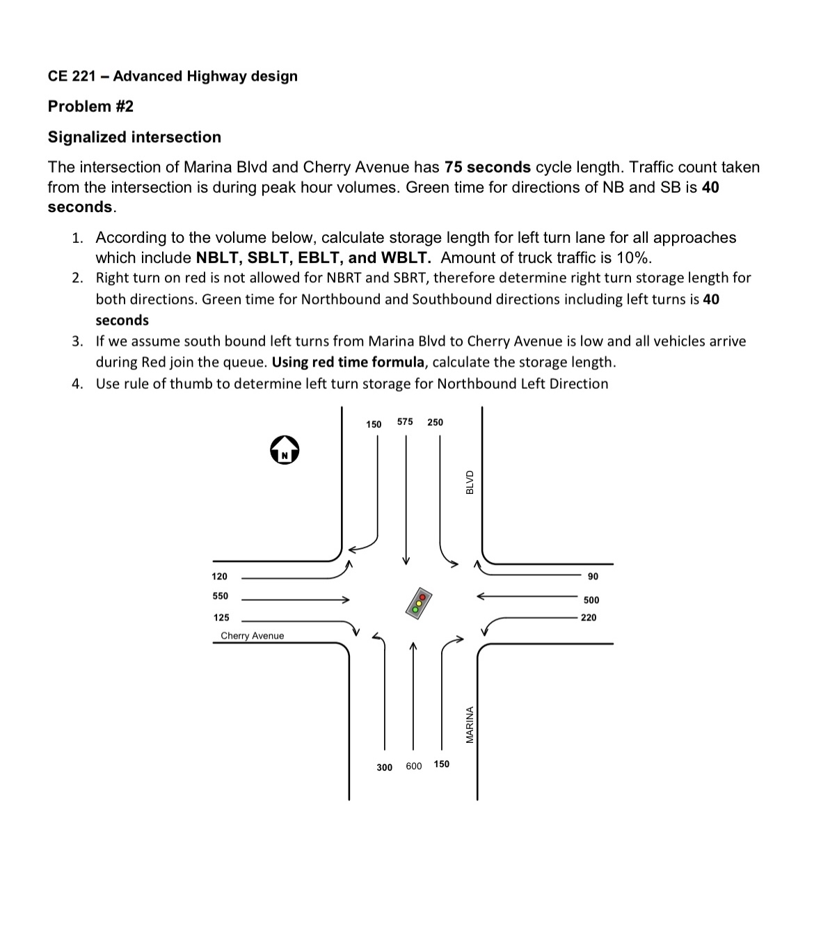 CE 2 2 1 - Advanced Highway design Problem # 2
