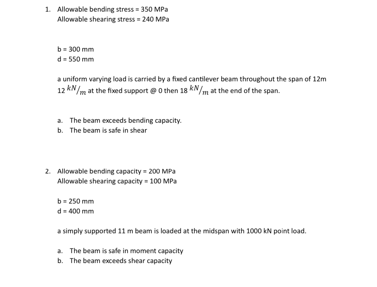 Please help solve Allowable bending stress = 3 5