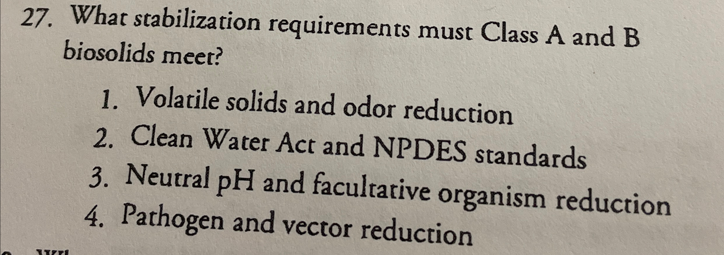 What stabilization requirements must Class A and