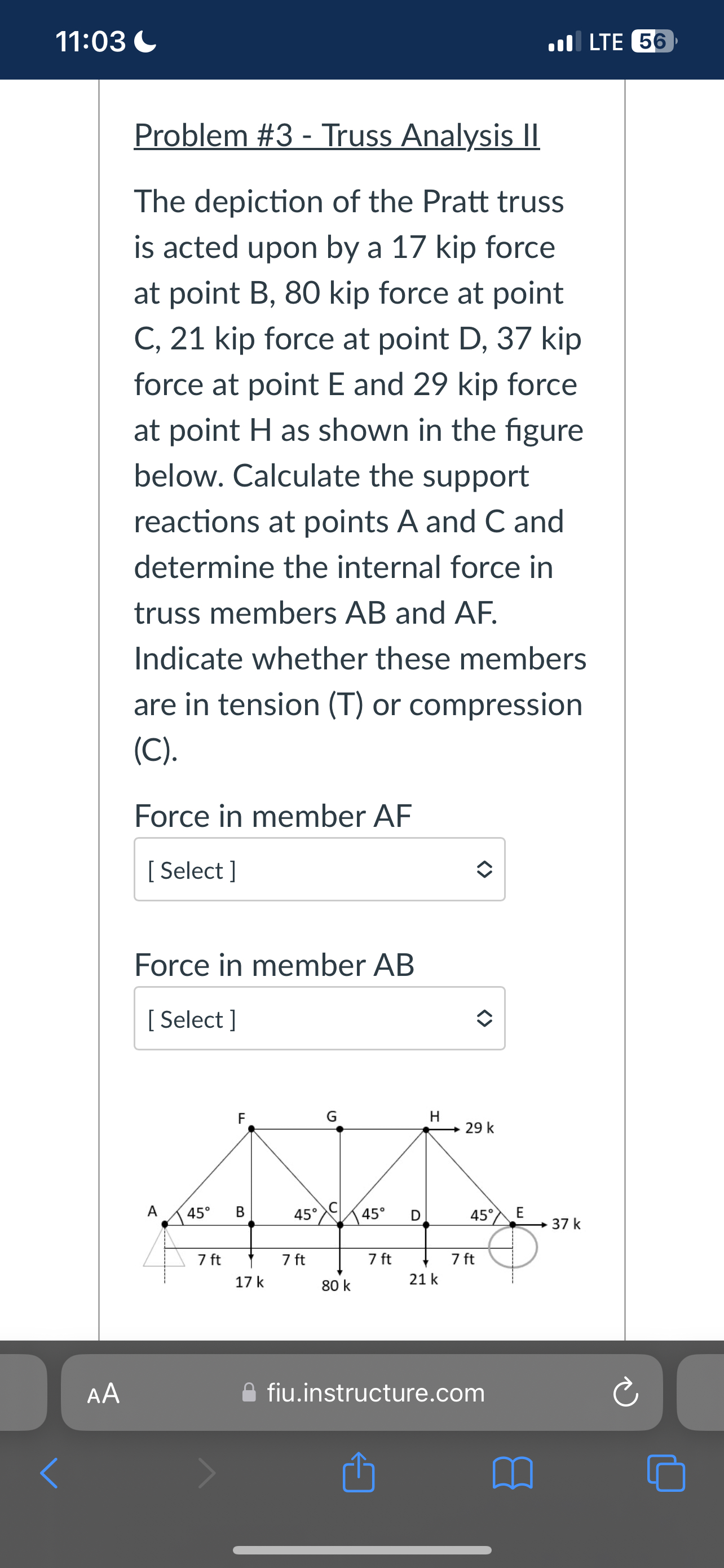 Problem # 3 - Truss Analysis II The depiction of