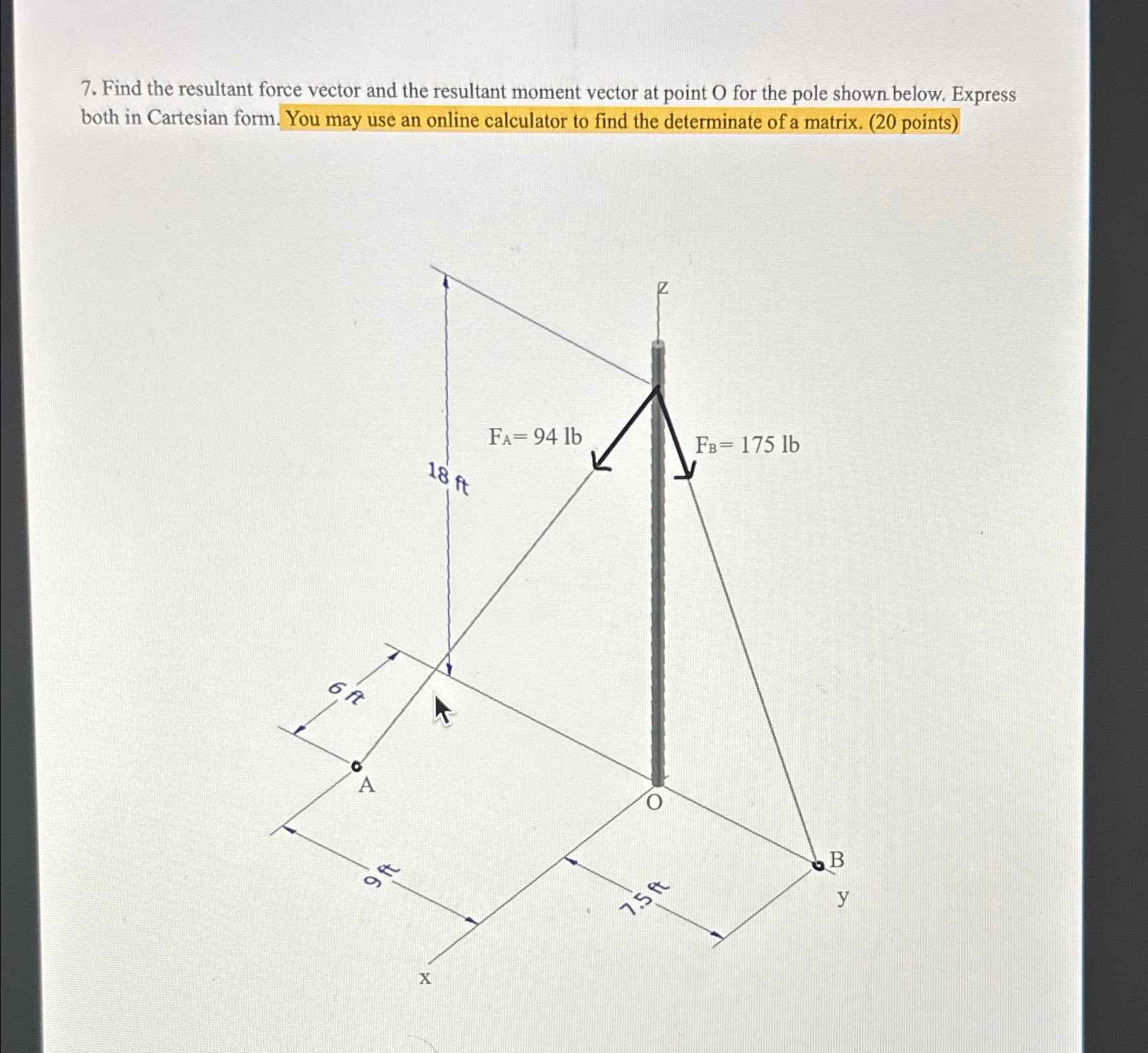 Find the resultant force vector and the resultant