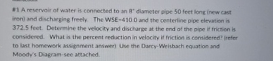 # 1 A reservoir of water is connected to an '