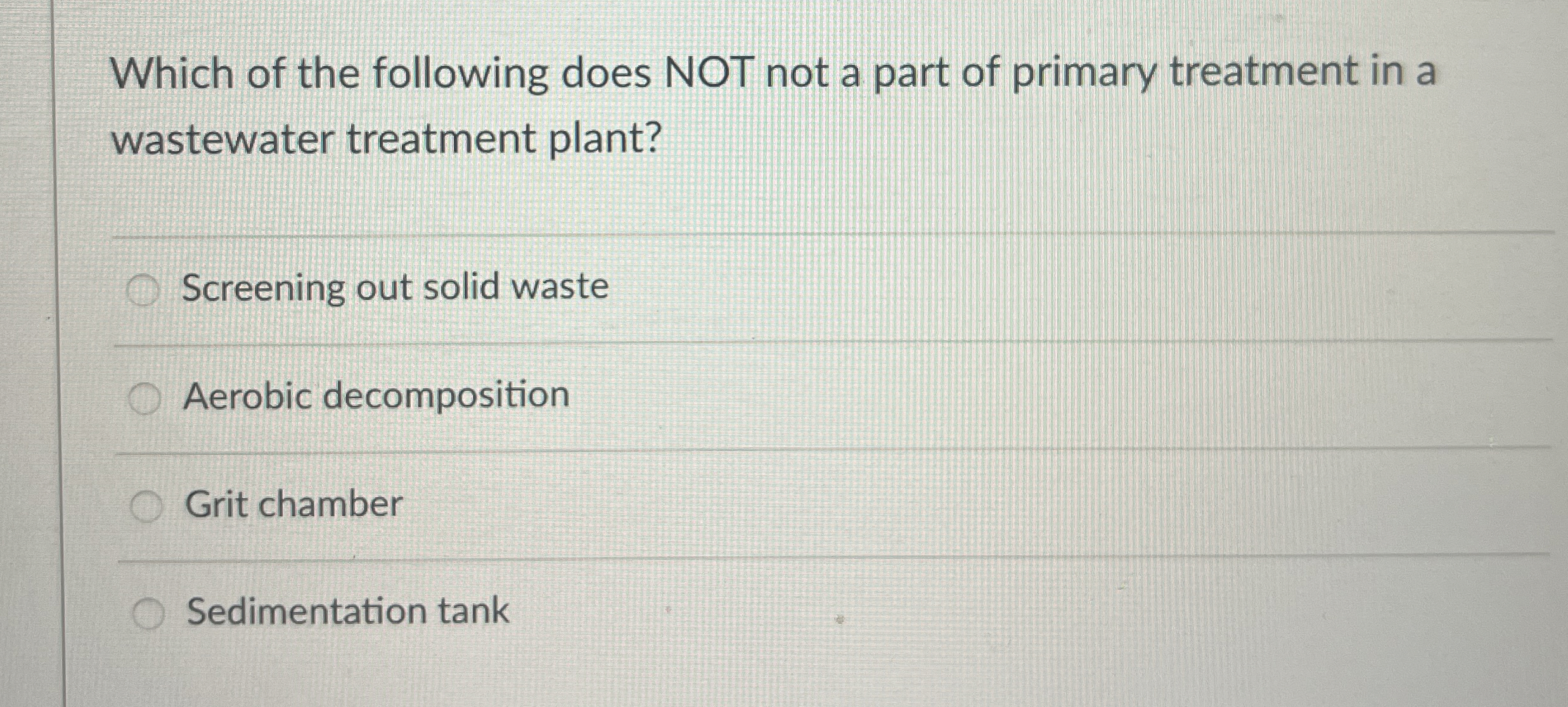Which of the following does NOT not a part of