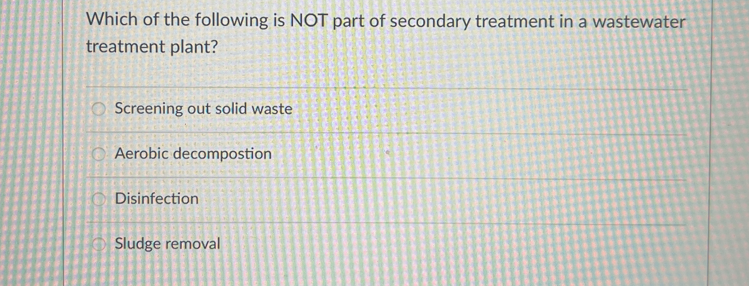 Which of the following is NOT part of secondary