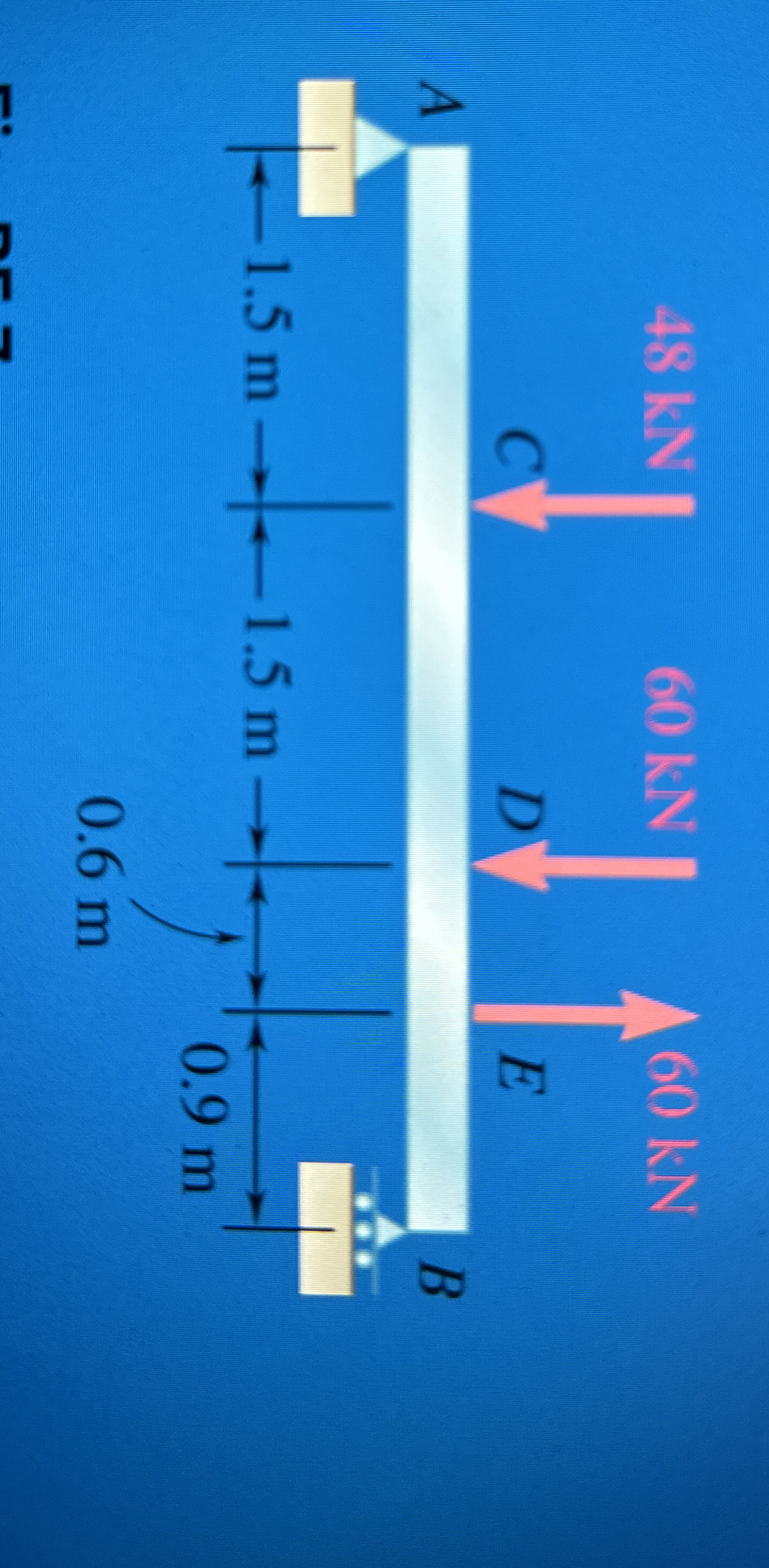 Find the magnitude and direction of the support