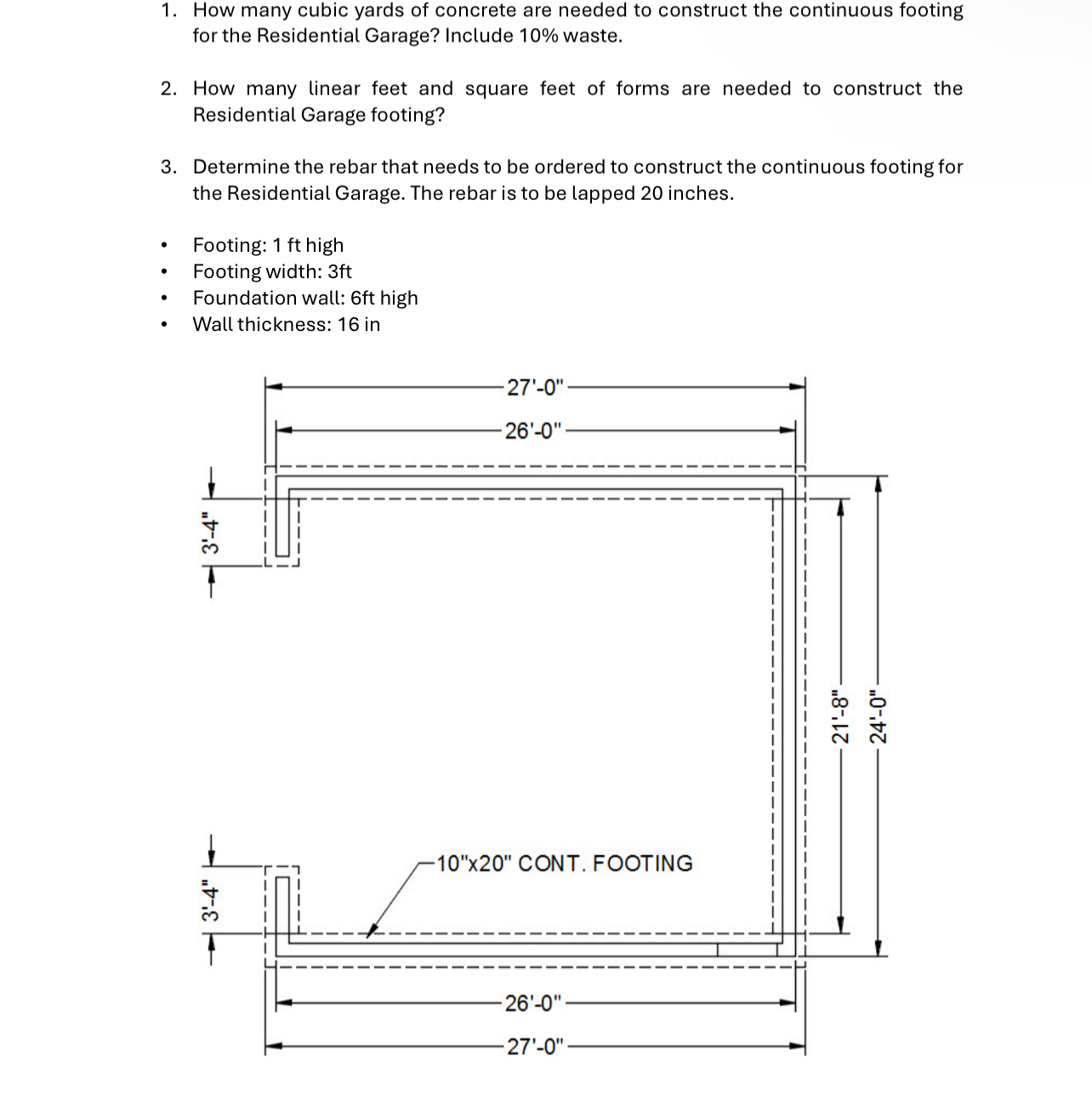 How many cubic yards of concrete are needed to