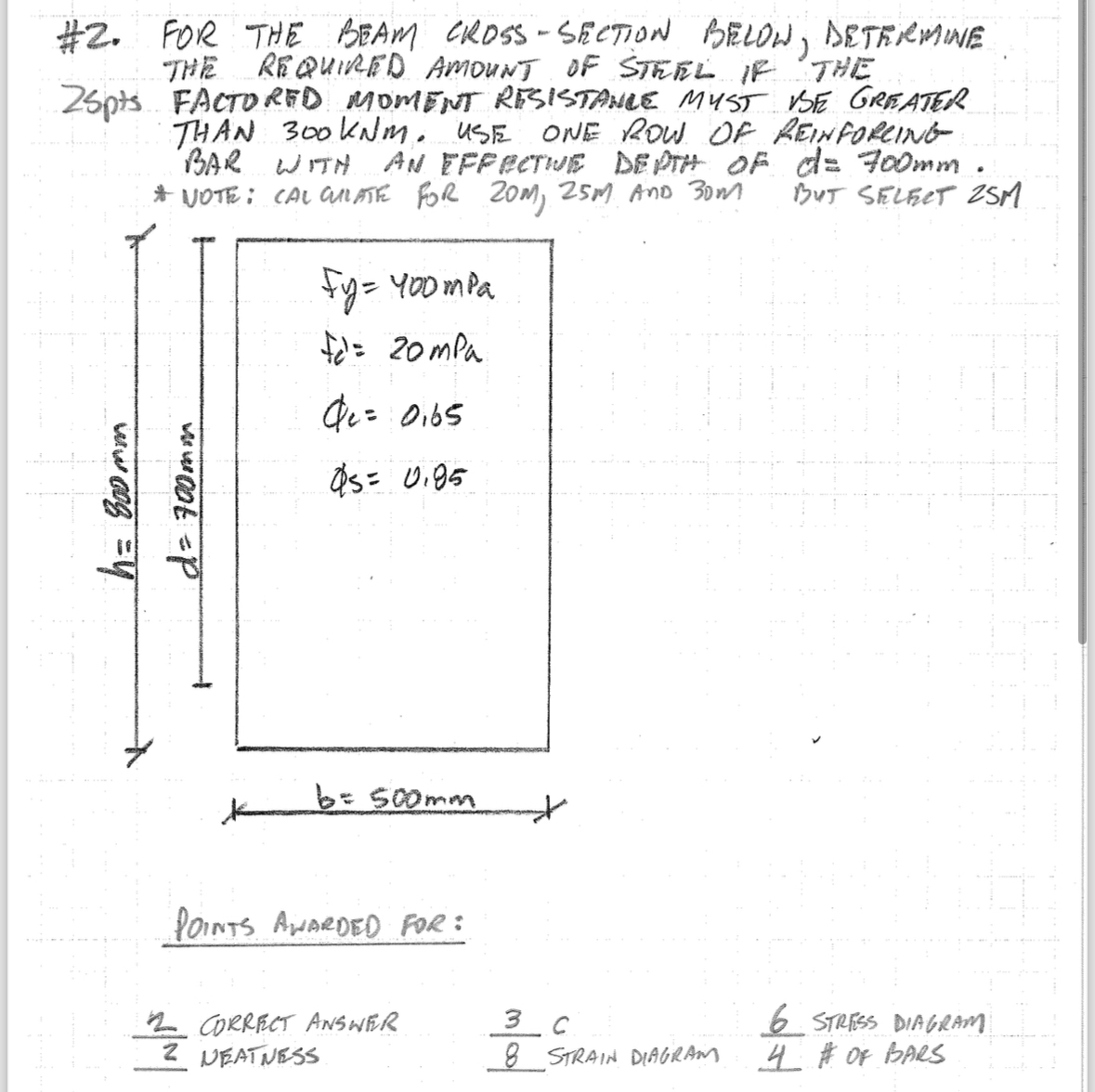 # 2 . FOR THE BEAM CROSS - SRCTION BELOW,