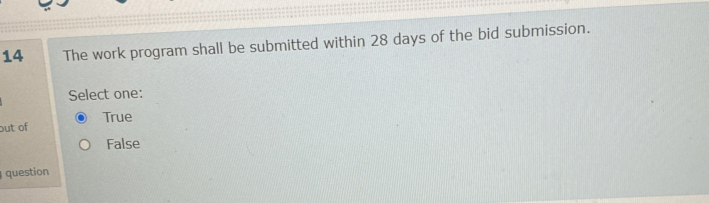 1 4 The work program shall be submitted within 2