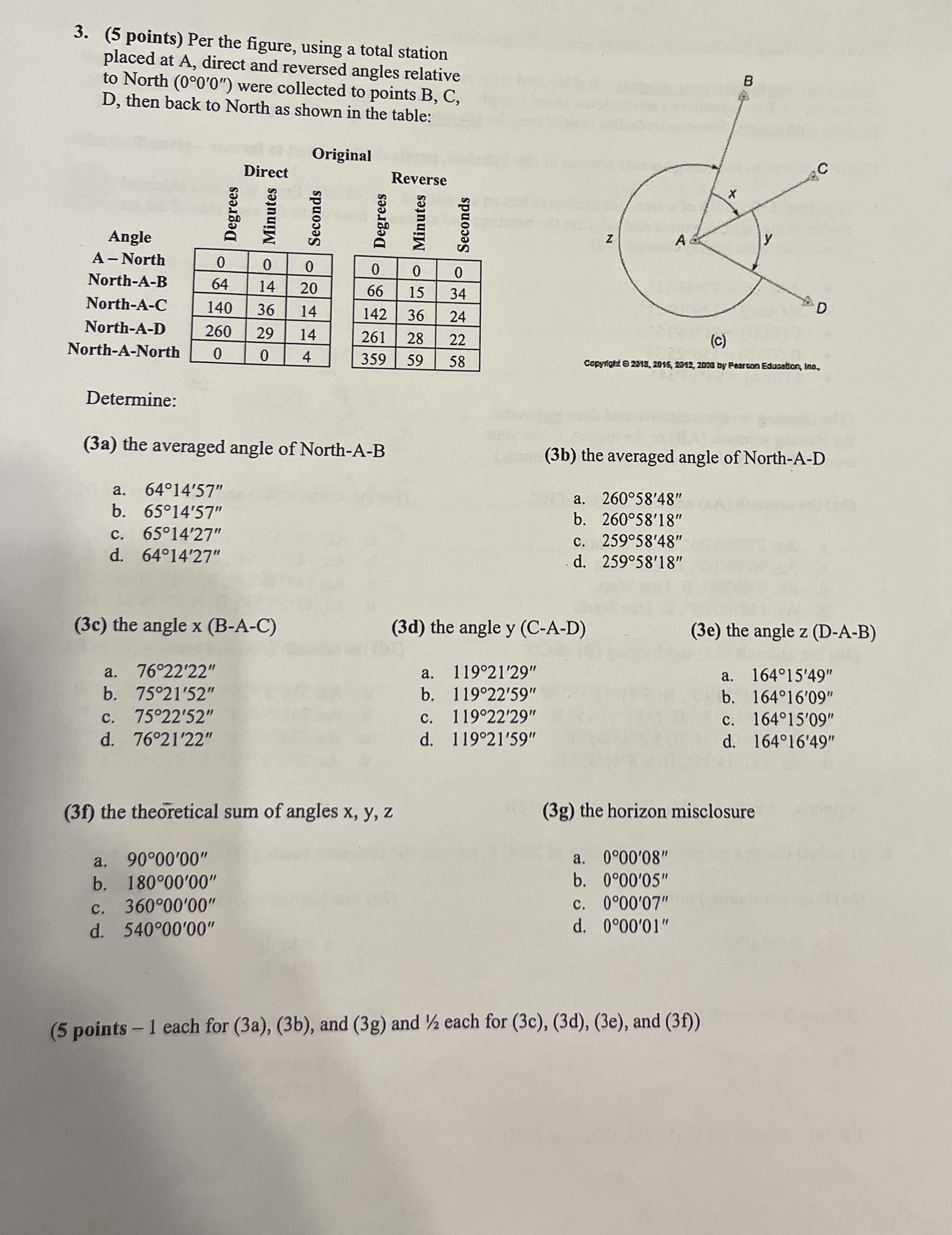 ( 5 points ) Per the figure, using a total