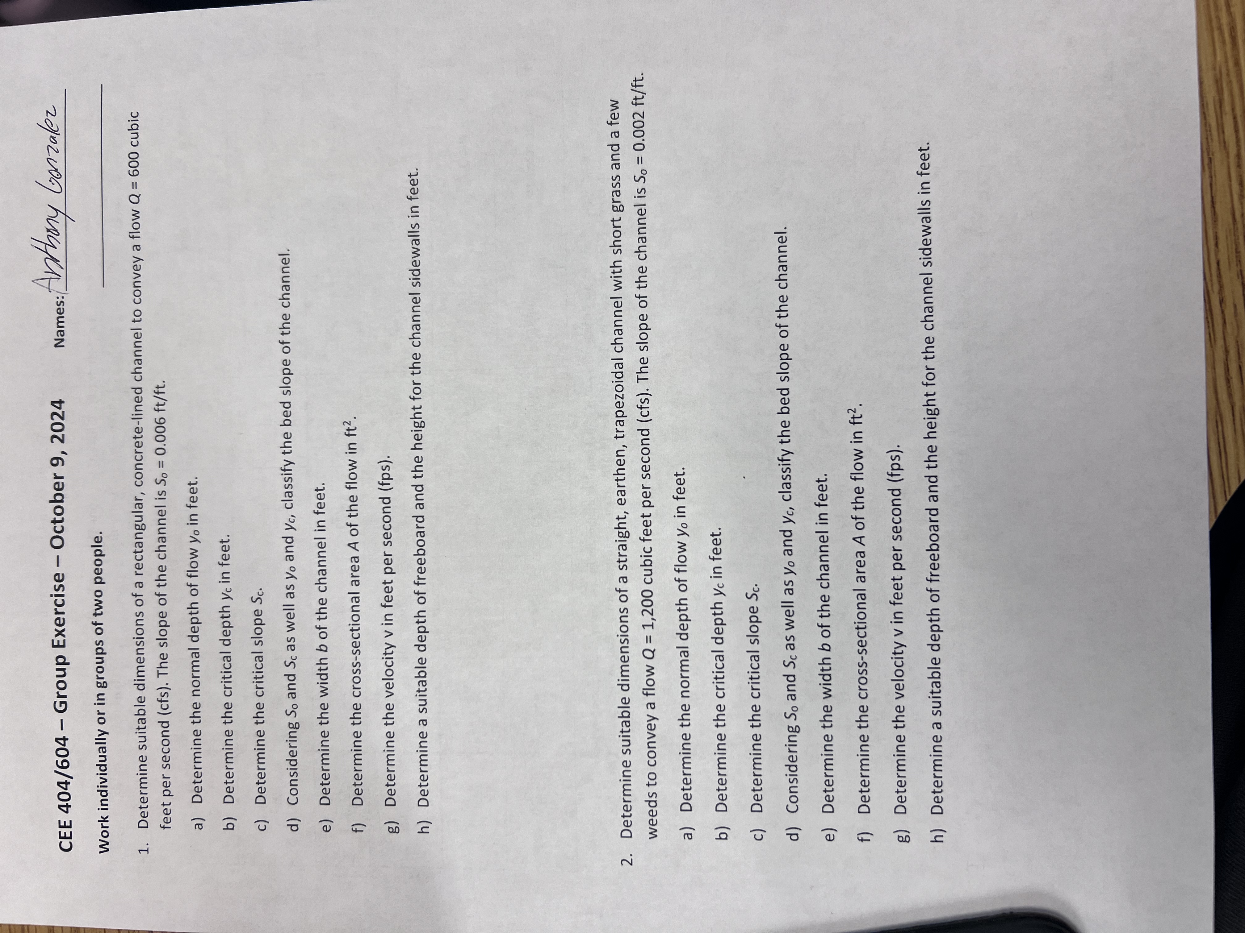 Work individually or in groups of two people.