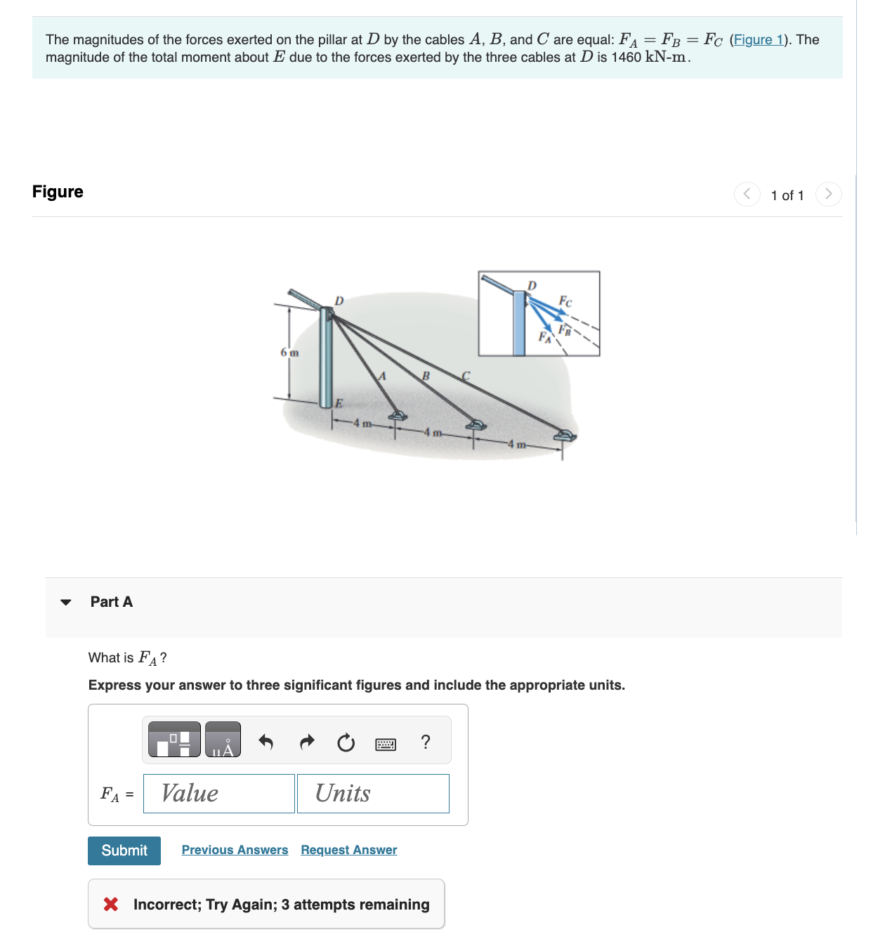 The magnitudes of the forces exerted on the