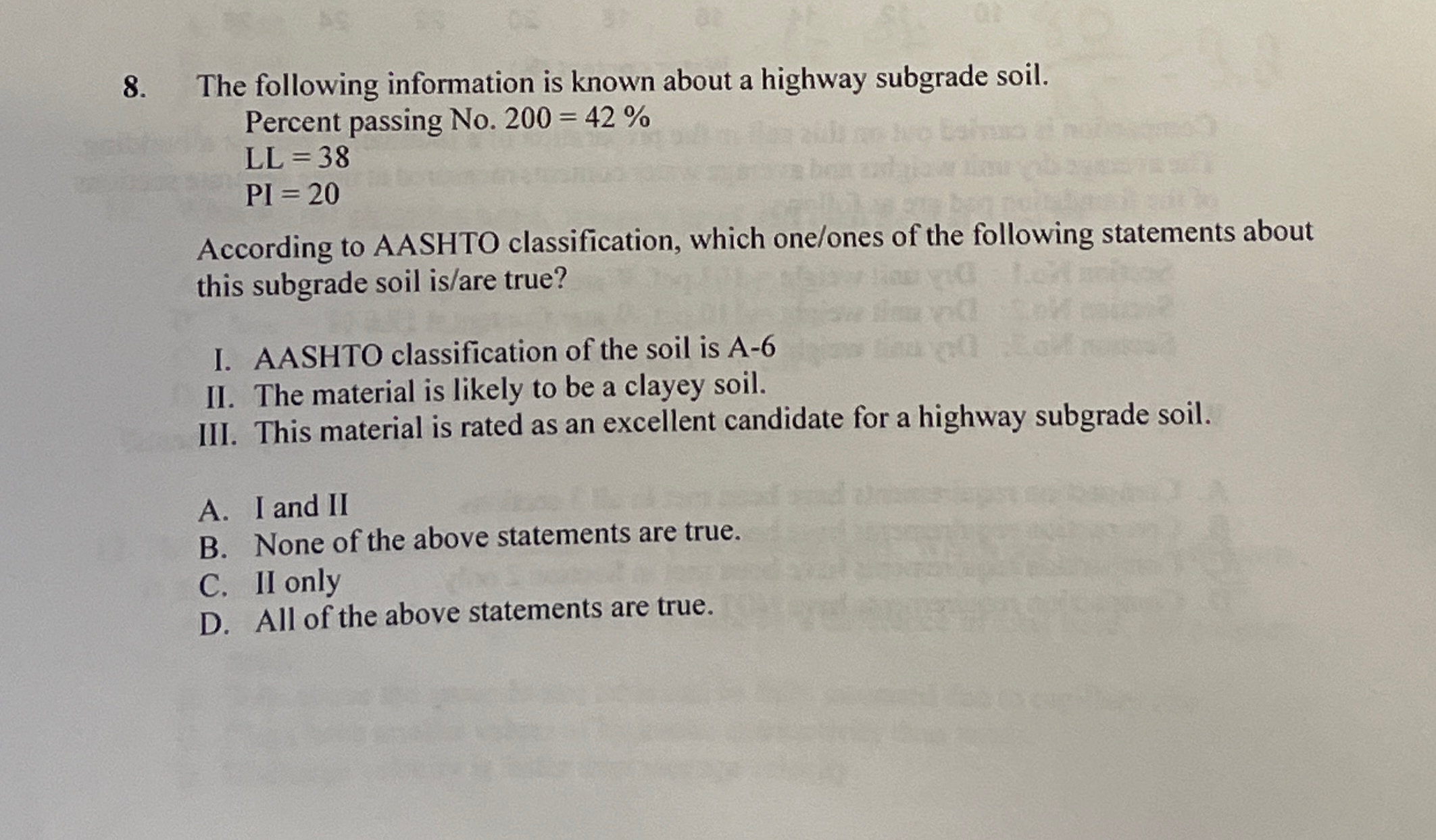 The following information is known about a