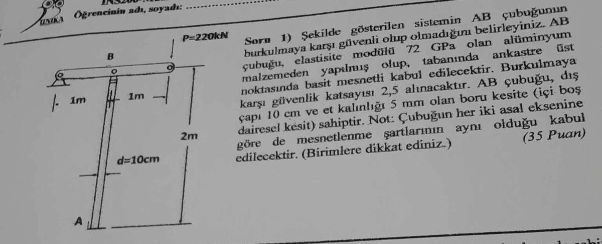 LUNKA Ogrencinin adh, soyads: Sora 1 ) Sekilde g