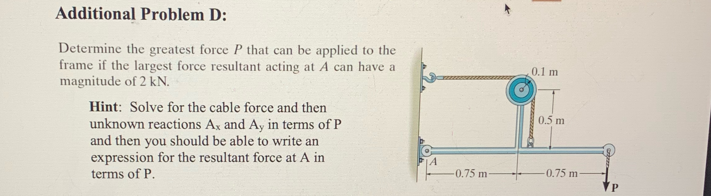 Additional Problem D: Determine the greatest