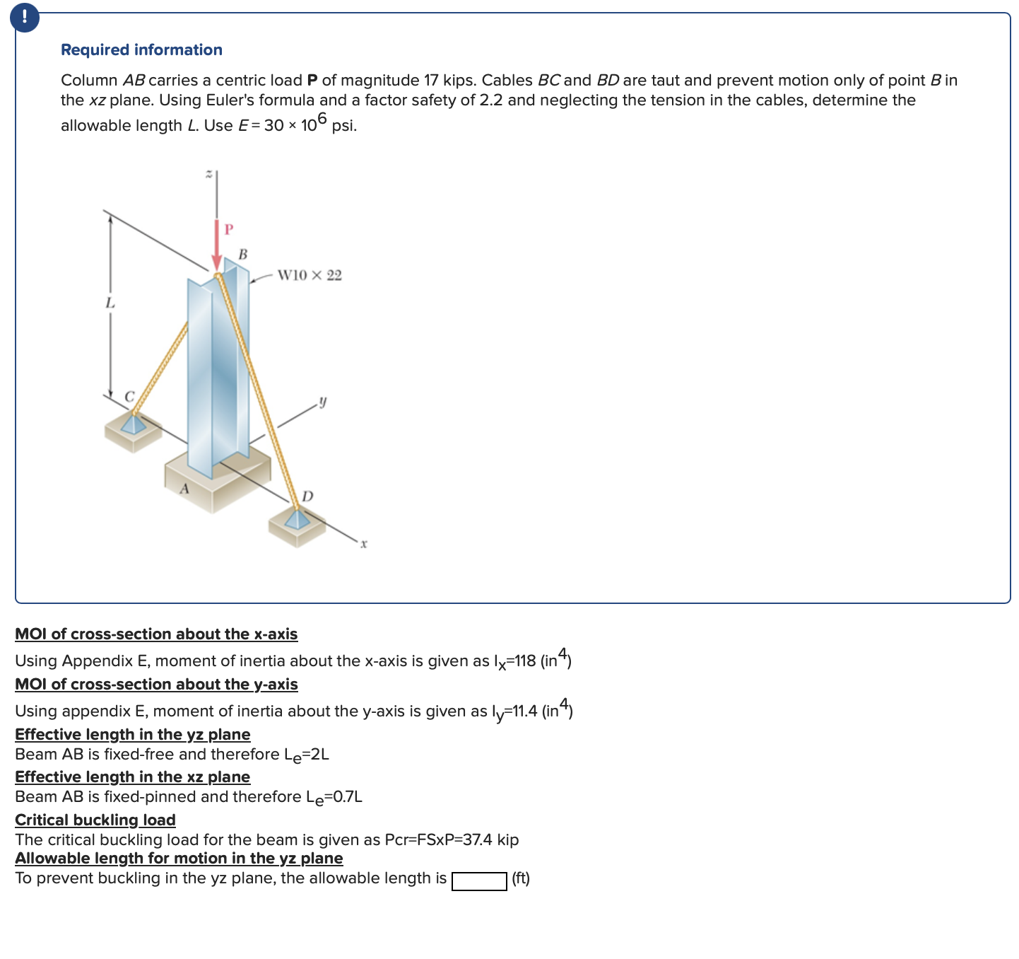 Required information Column A B carries a centric