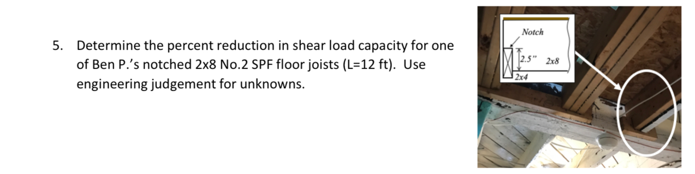 Determine the percent reduction in shear load