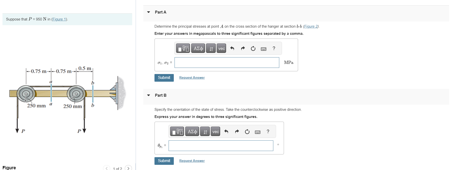 Suppose that P = 9 5 0 N in ( Figure 1 ) . Part A