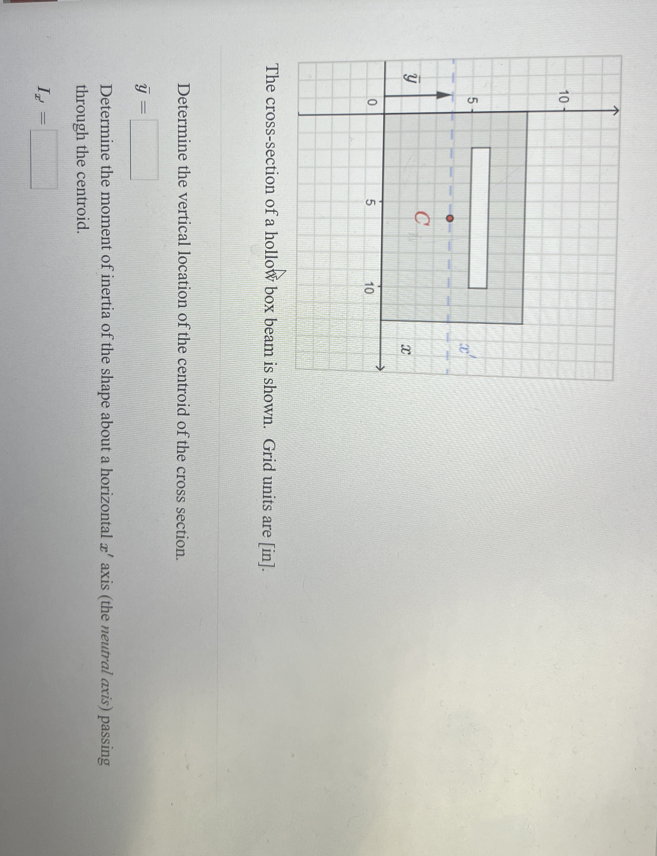 The cross - section of a hollow box beam is