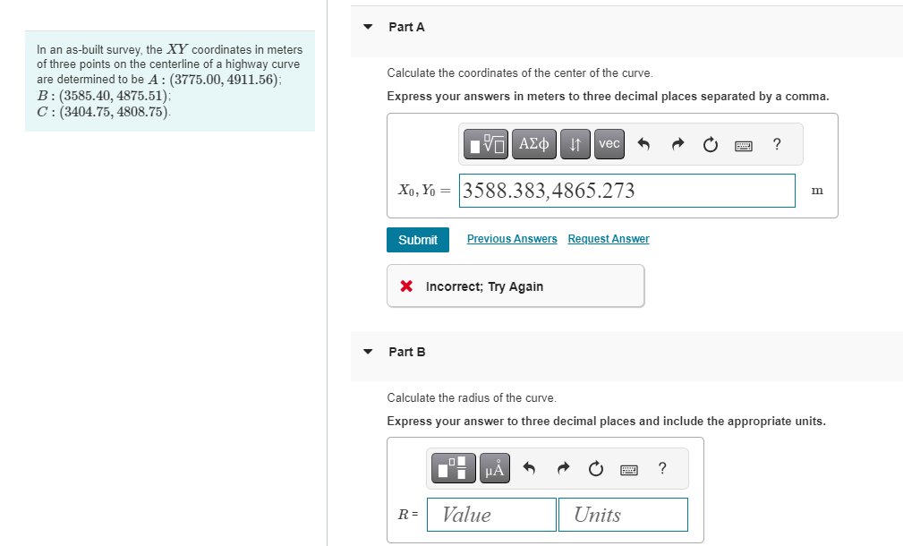 In an as - built survey, the x Y coordinates in