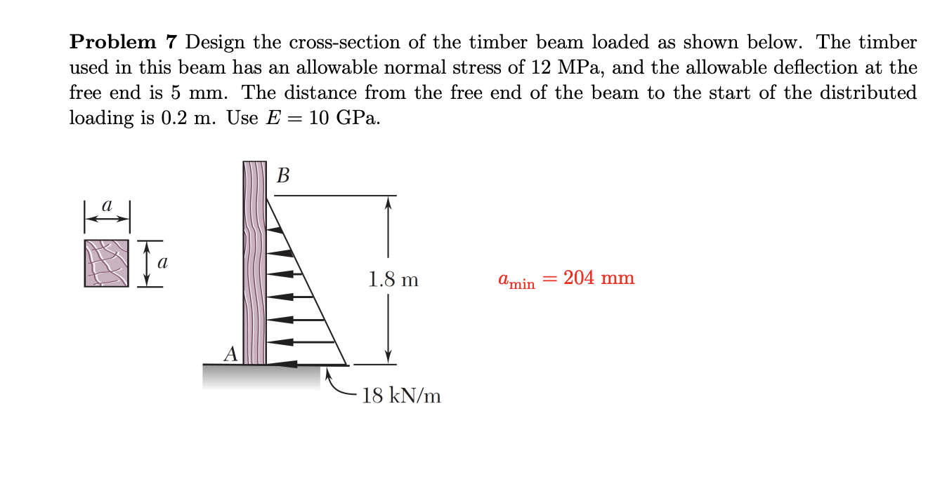Problem 7 Design the cross - section of the