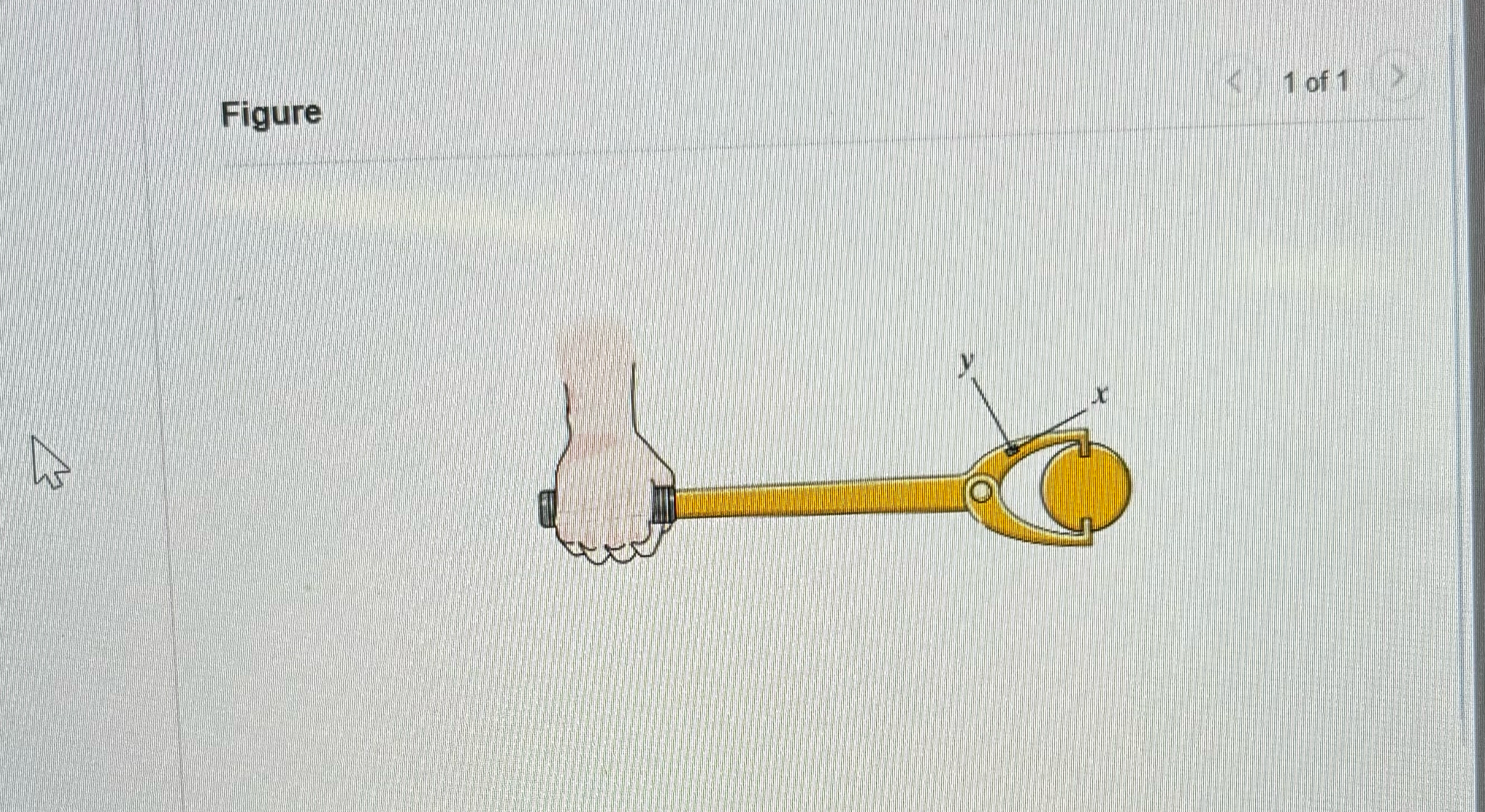 The state of strain at the point on the spanner