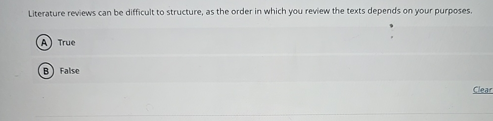 Literature reviews can be difficult to structure,