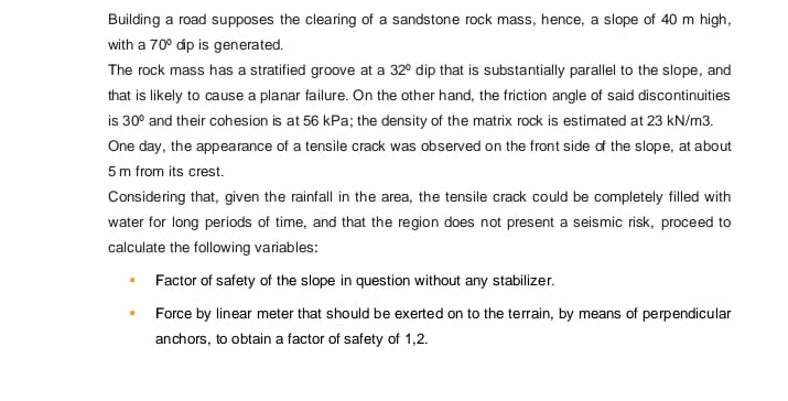 Building a road supposes the clearing of a