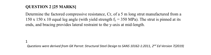 QUESTION 2 [ 2 5 MARKS ] Determine the factored