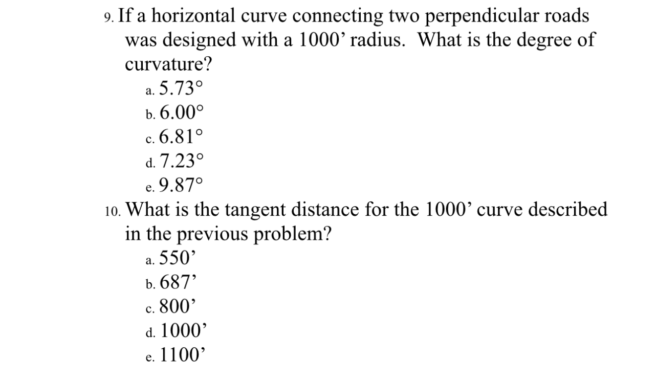 If a horizontal curve connecting two
