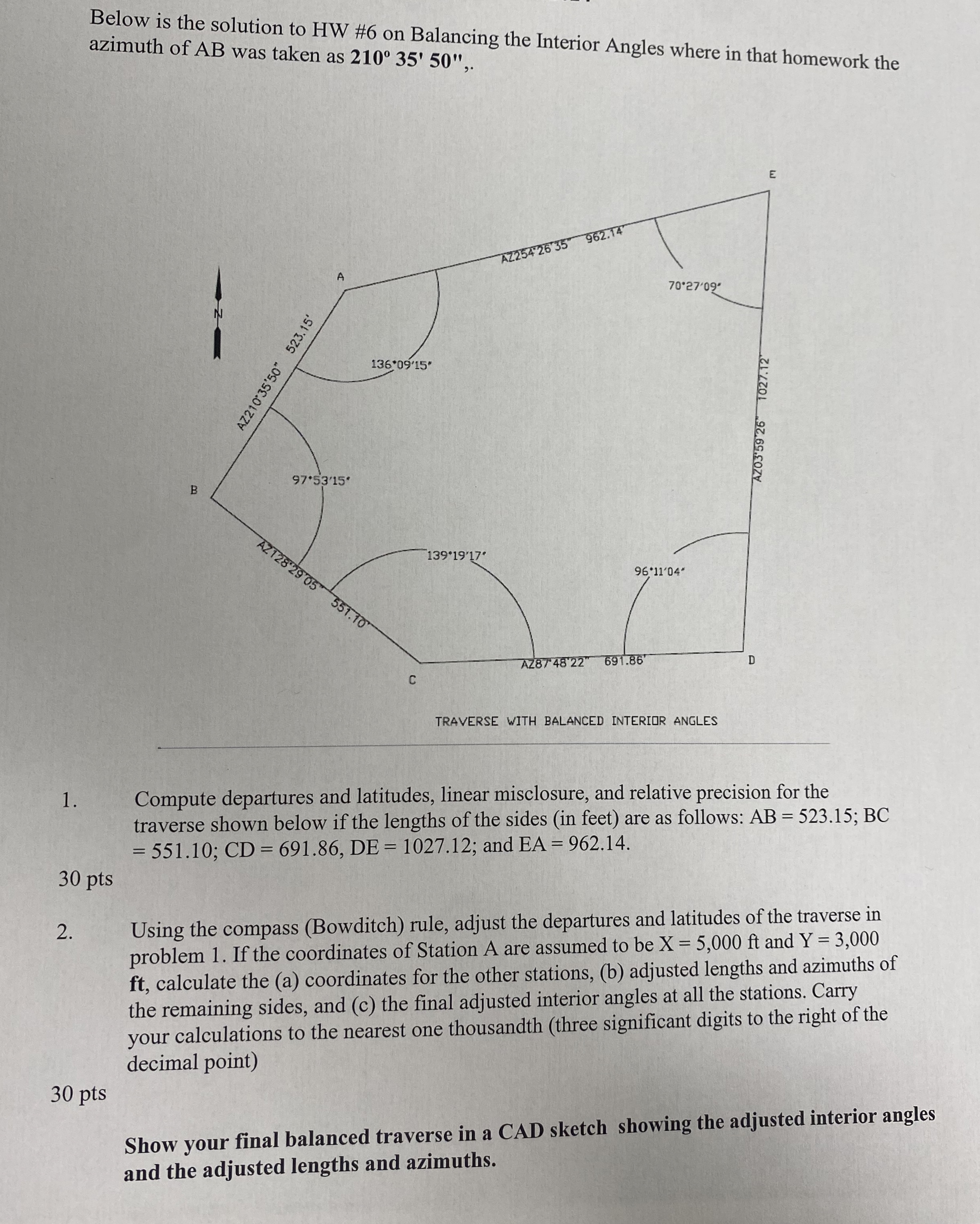 Below is the solution to HW # 6 on Balancing the