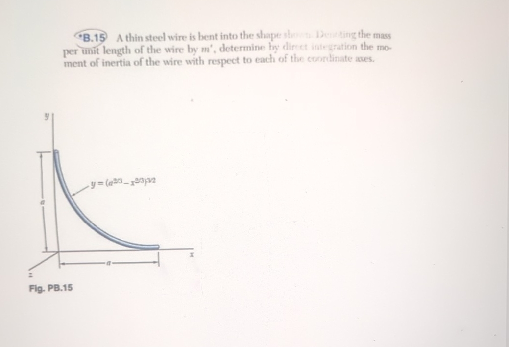 B . 1 5 A thin steel wire is bent into the shape