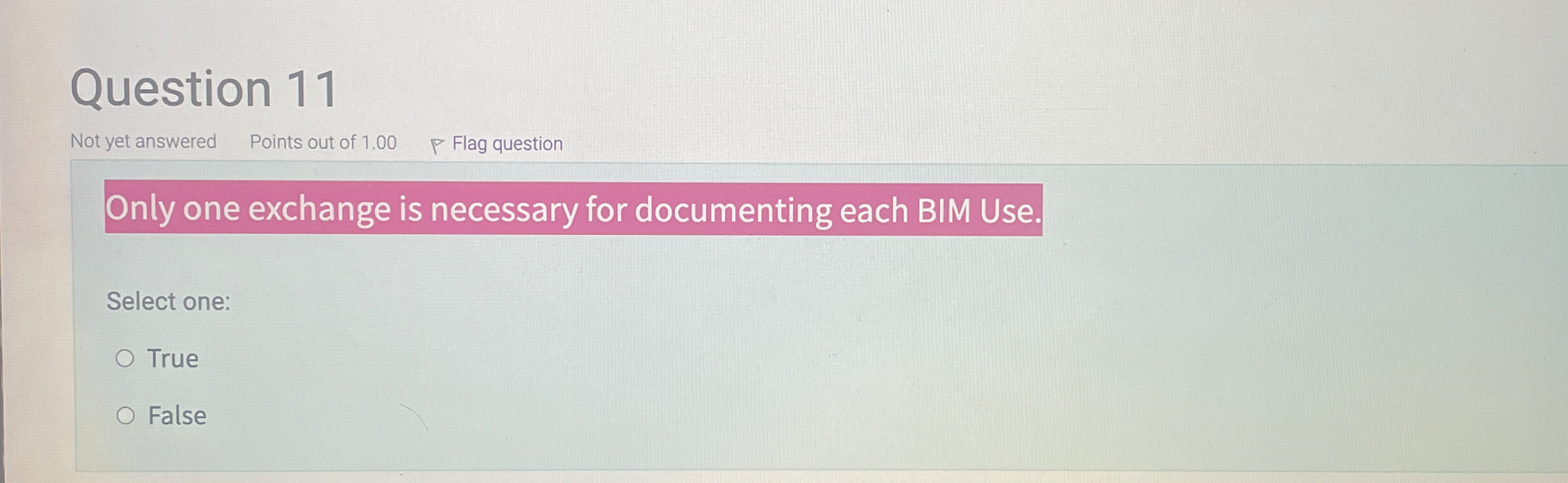 Question 1 1 Only one exchange is necessary for