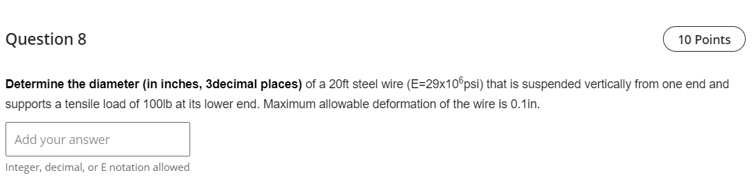Determine the diameter ( in inches, 3 decimal
