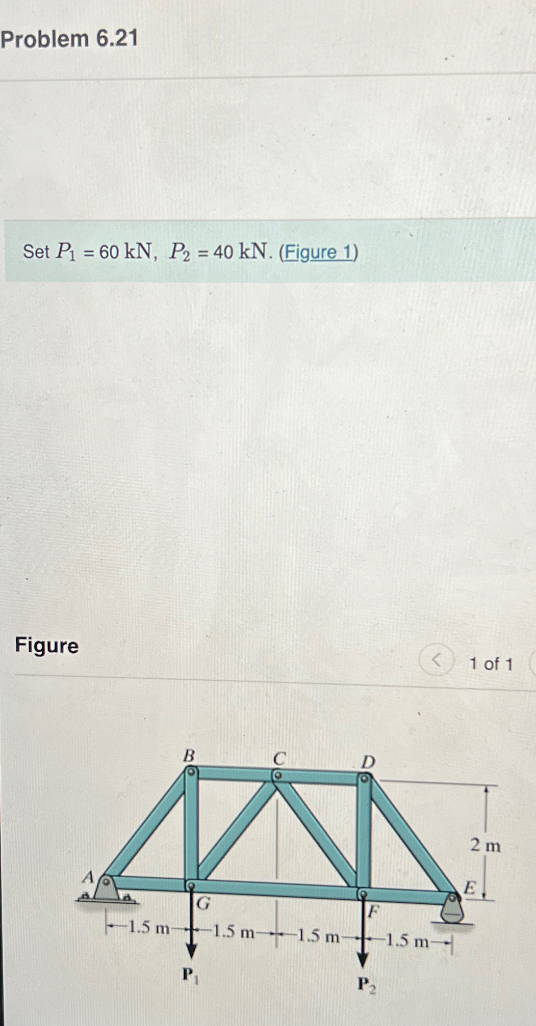 Problem 6 . 2 1 Set P 1 = 6 0 k N , P 2 = 4 0 k N