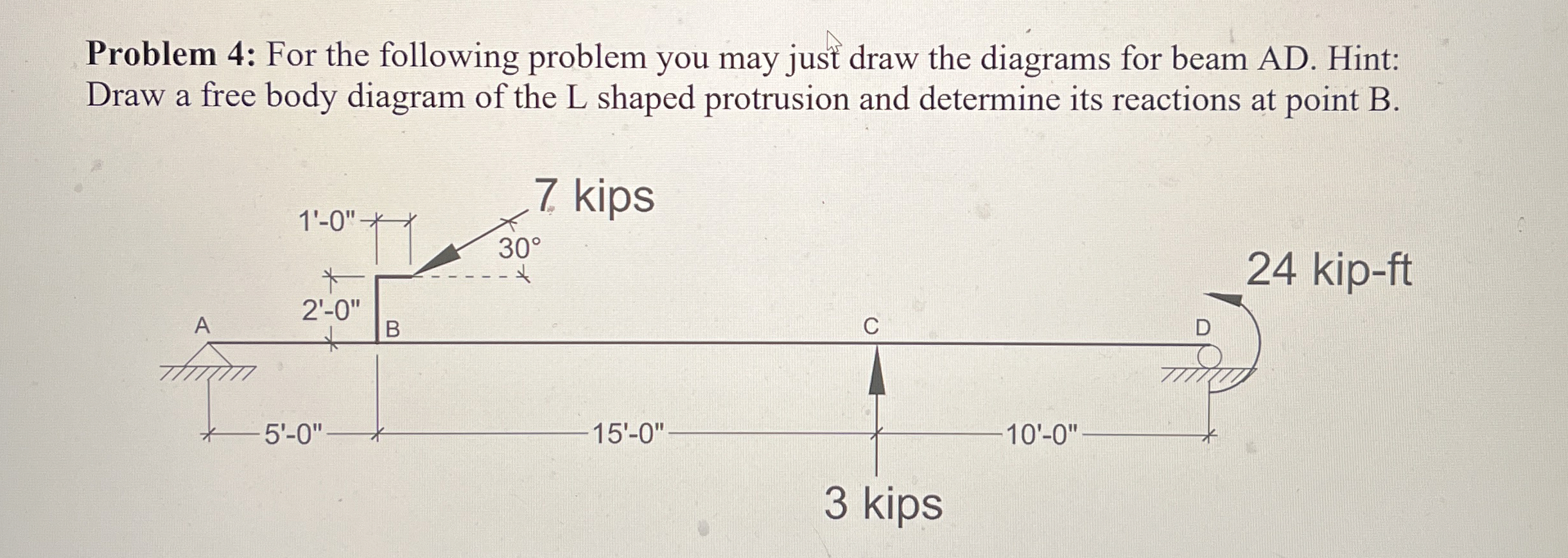 Problem 4 : For the following problem you may