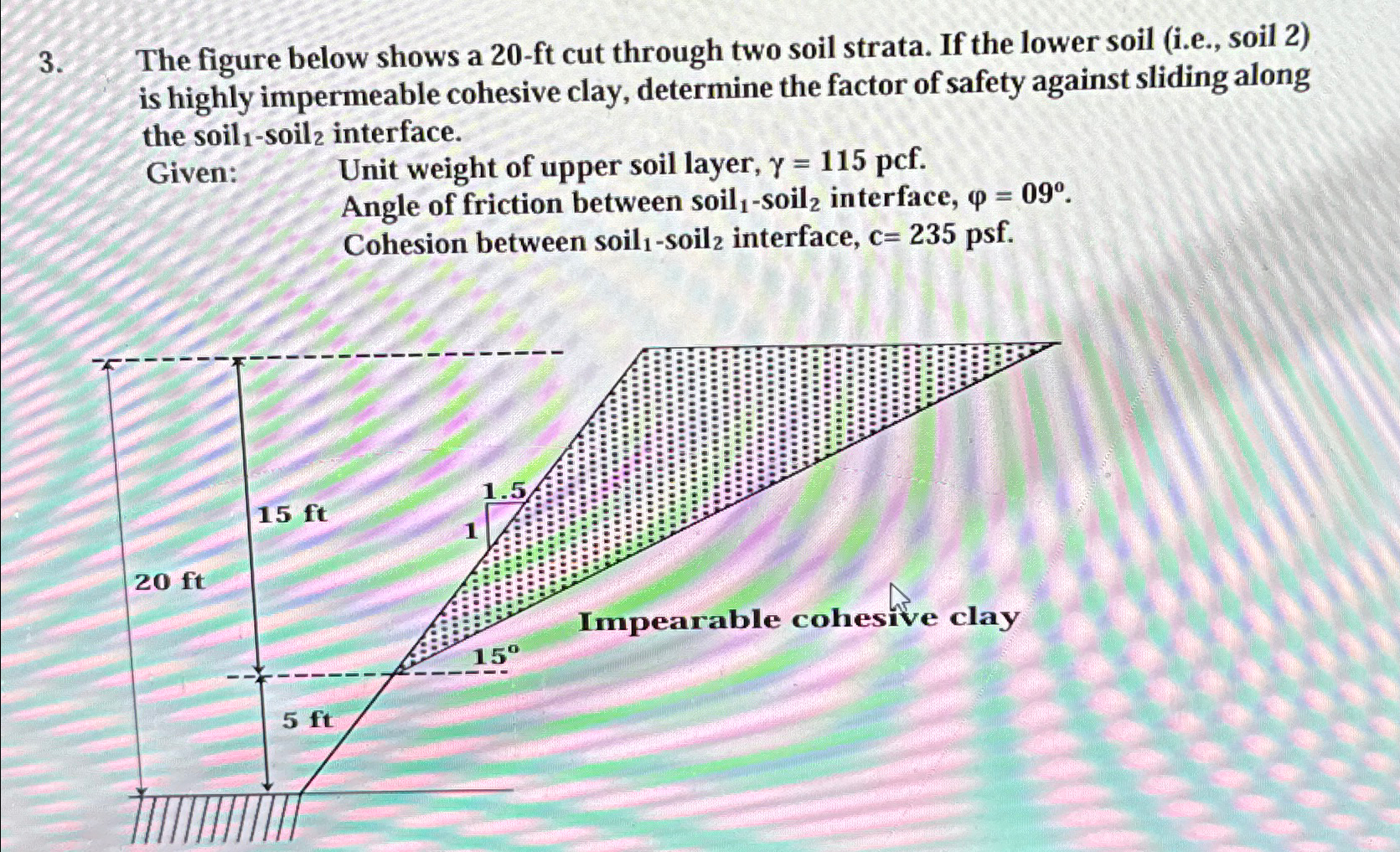 The figure below shows a 2 0 - f t cut through