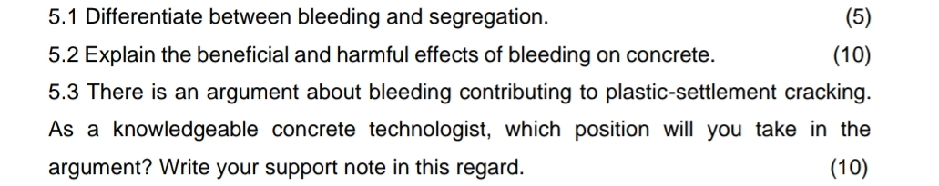 5 . 1 Differentiate between bleeding and
