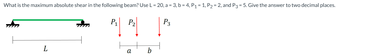 What is the maximum absolute shear in the