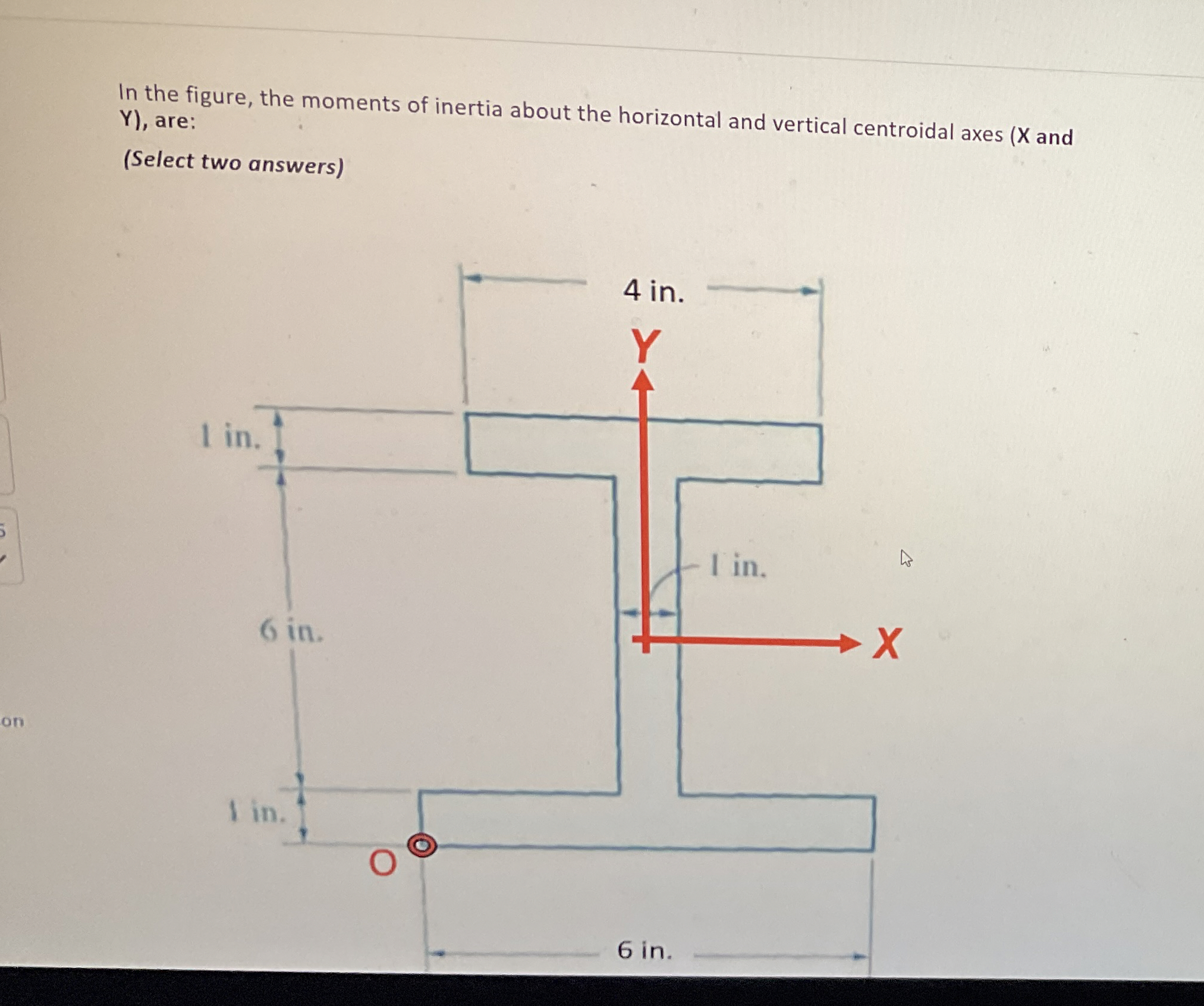 In the figure, the moments of inertia about the