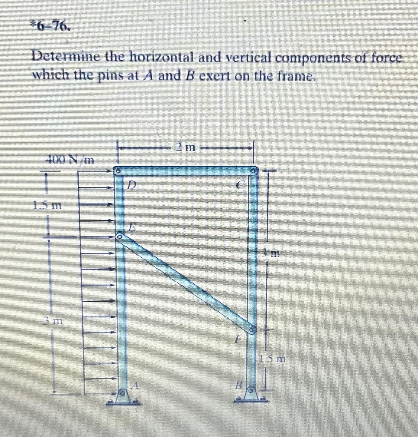 6 - 7 6 . Determine the horizontal and vertical