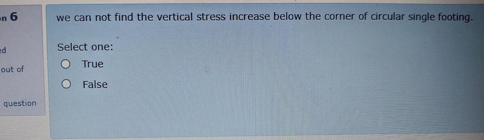 we can not find the vertical stress increase