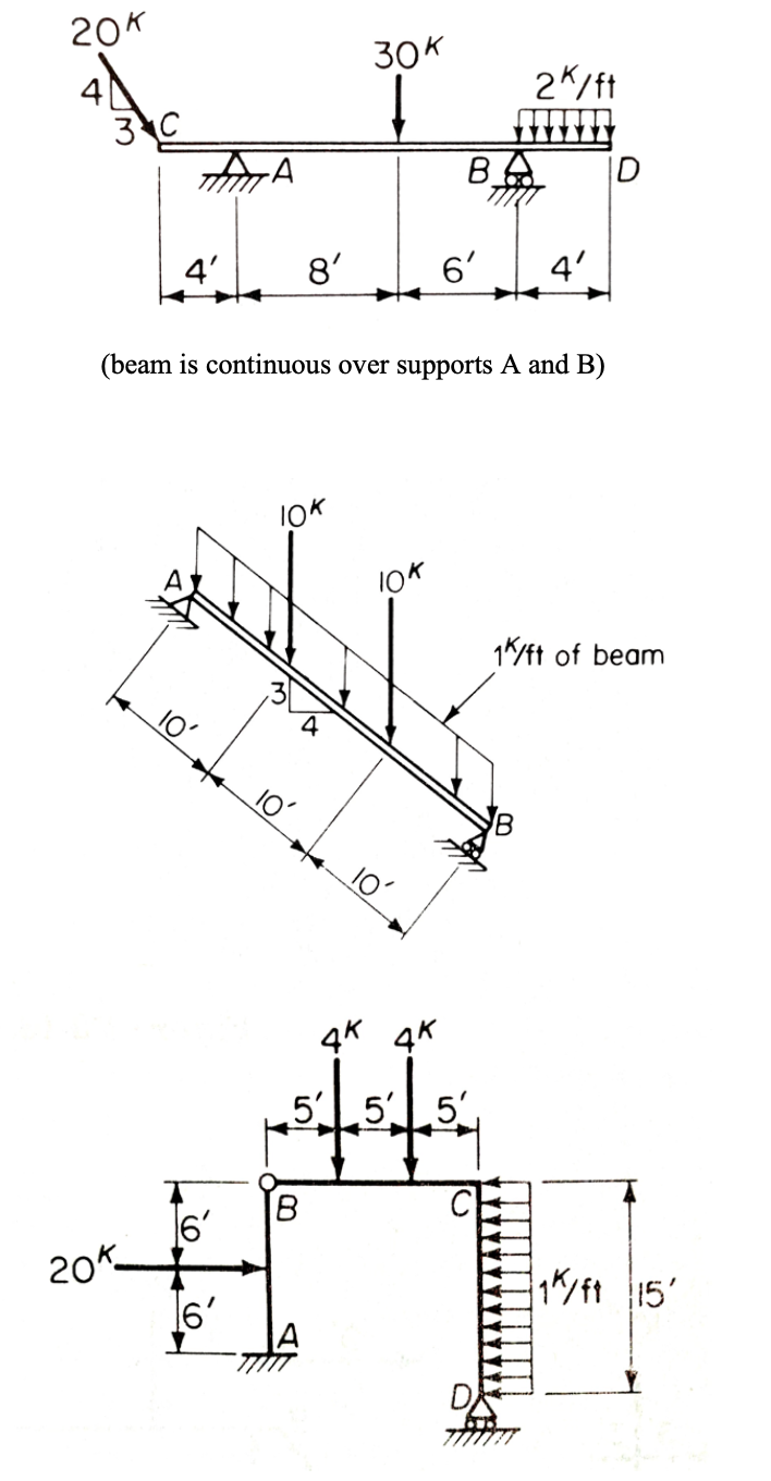 For each of the three structures shown on the
