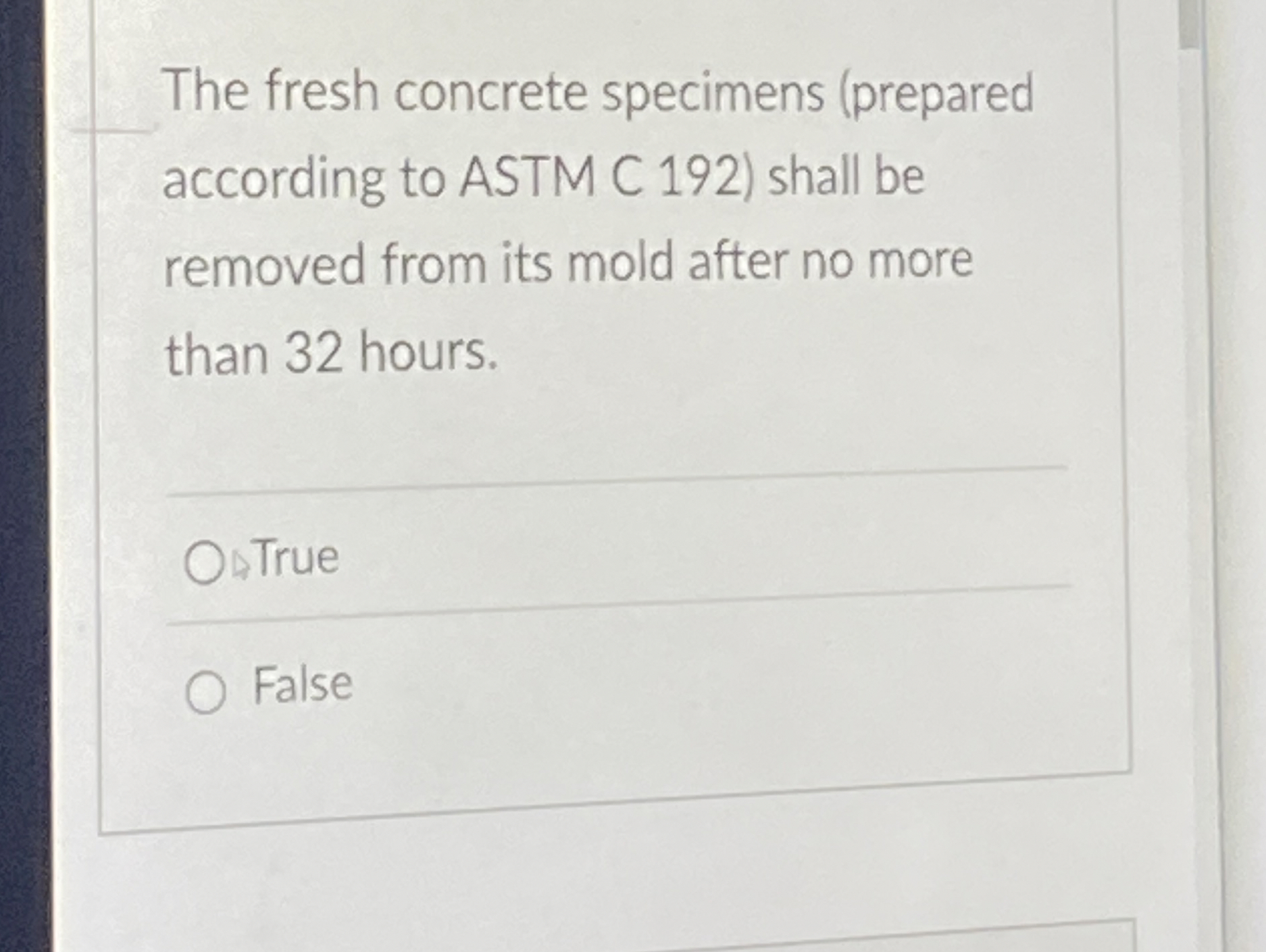 The fresh concrete specimens ( prepared according